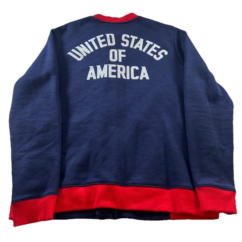 Under Armour ColdGear Fitted Team USA Bomber Jacket Blue Full Zip Large 1316245